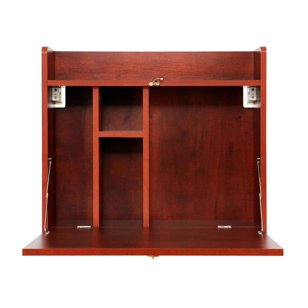 24 in. Brown Retangular Wood Computer Desk with Storage Shelves by Siavonce 3 24 in. Brown Retangular Wood Computer Desk with Storage Shelves by Siavonce