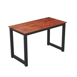 47 in. Rectangular Brown Manufactured Wood Computer Desk with U-shaped legs by Siavonce