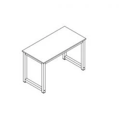 47 in. Rectangular Brown Manufactured Wood Computer Desk with U-shaped legs by Siavonce -OS Home Sales Shop brown siavonce writing desks jh 20147bksw 77 1000