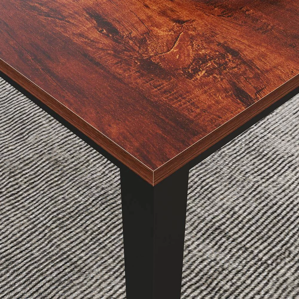 55 in. Rectangular Brown Manufactured Wood Writing Desk with Inverted U-shaped legs by Siavonce 7 55 in. Rectangular Brown Manufactured Wood Writing Desk with Inverted U-shaped legs by Siavonce - Image 5