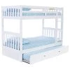 Casual White Series Casual White Twin Size Over Twin Size Bunkbed with Twin Trundle by OS Home and Office Furniture -OS Home Sales Shop casual white os home and office furniture bunk beds 0210m trund r 64 1000