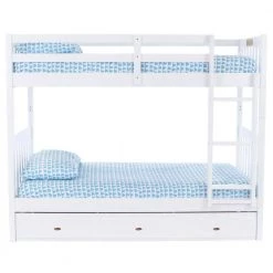 Casual White Mission Painted Twin Over Twin Bunkbed with 3-Drawers by OS Home and Office Furniture -OS Home Sales Shop casual white os home and office furniture bunk beds 0211mk3 22 44 1000