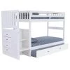 Casual White Series Casual White Twin Size Over Twin Size Staircase Bunkbed and 4-Drawers and Trundle Bed by OS Home and Office Furniture 2 Casual White Series Casual White Twin Size Over Twin Size Staircase Bunkbed and 4-Drawers and Trundle Bed by OS Home and Office Furniture -OS Home Sales Shop casual white os home and office furniture bunk beds 0214 tt trund 64 1000