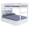 Casual Mission White Painted Twin Over Full Staircase Bunkbed with 3-Drawers by OS Home and Office Furniture