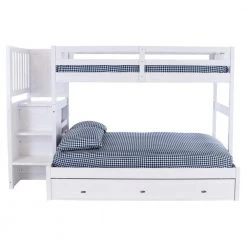 Casual Mission White Painted Twin Over Full Staircase Bunkbed with 3-Drawers by OS Home and Office Furniture 13 Casual Mission White Painted Twin Over Full Staircase Bunkbed with 3-Drawers by OS Home and Office Furniture -OS Home Sales Shop casual white os home and office furniture bunk beds 0217tfk3 22 77 1000