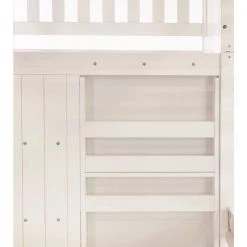 Casual Mission White Painted Twin Staircase Bunkbed with Twin Trundle by OS Home and Office Furniture -OS Home Sales Shop casual white os home and office furniture bunk beds 0217tttru 22 76 1000