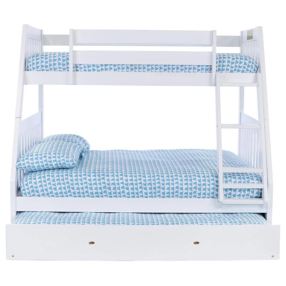 Casual White Series Casual White Twin Size Over Full Size Bunkbed with Trundle Bed by OS Home and Office Furniture 6 Casual White Series Casual White Twin Size Over Full Size Bunkbed with Trundle Bed by OS Home and Office Furniture - Image 4