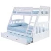 Casual Mission White Painted Twin Over Full Bunkbed with Twin Trundle by OS Home and Office Furniture -OS Home Sales Shop casual white os home and office furniture bunk beds 0219tru 22 64 1000