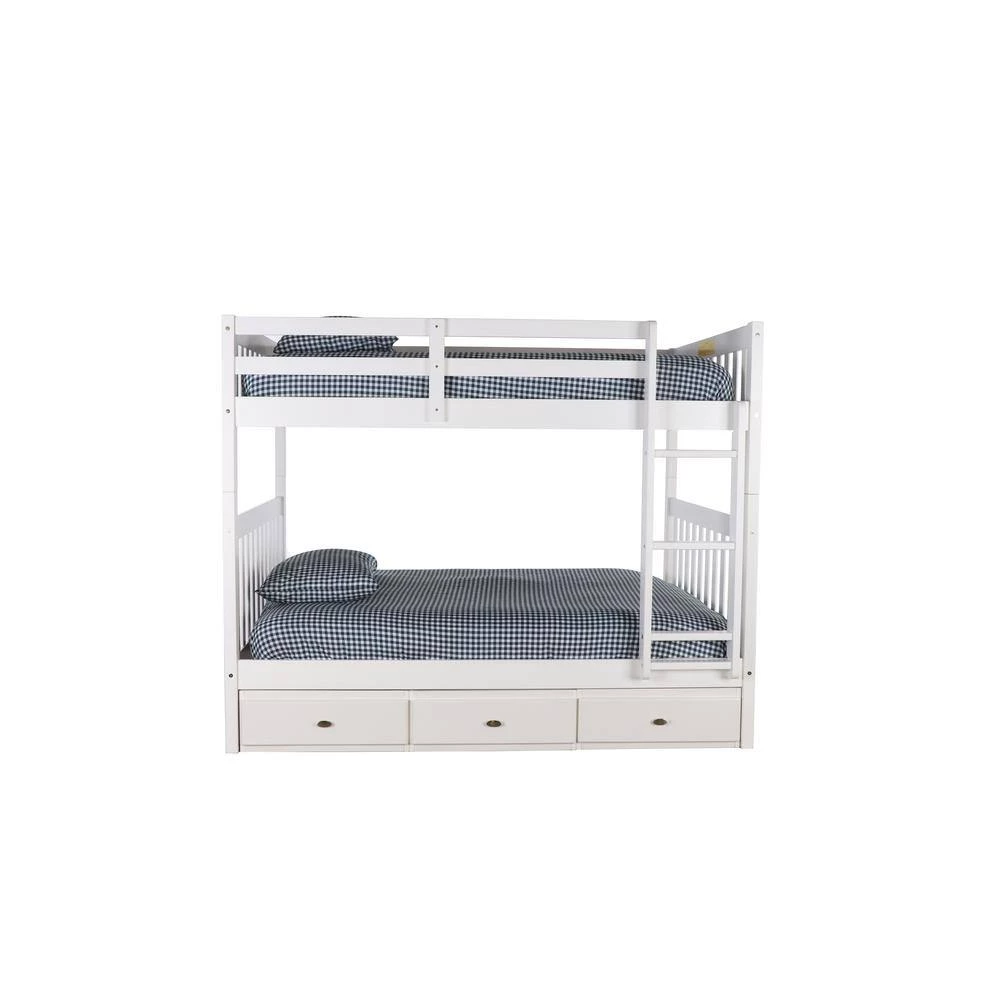 Casual Mission White Painted Full Over Full Bunkbed with 3-Drawers by OS Home and Office Furniture 7 Casual Mission White Painted Full Over Full Bunkbed with 3-Drawers by OS Home and Office Furniture - Image 5