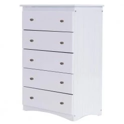 5-Drawer White Mission Chest of Drawers 30 in. W x 43 in. H by OS Home and Office Furniture -OS Home Sales Shop casual white os home and office furniture chest of drawers 80255 22 44 1000