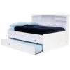 Mission Casual White Full Sized Bookcase Daybed with 3-Drawers and a Twin Trundle by OS Home and Office Furniture -OS Home Sales Shop casual white os home and office furniture kids beds 80223k3 22 64 1000