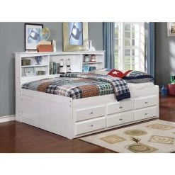 Mission White Casual White Full Sized Bookcase Daybed with 6-Drawers by OS Home and Office Furniture 12 Mission White Casual White Full Sized Bookcase Daybed with 6-Drawers by OS Home and Office Furniture -OS Home Sales Shop casual white os home and office furniture kids beds 80223k6 22 1f 1000