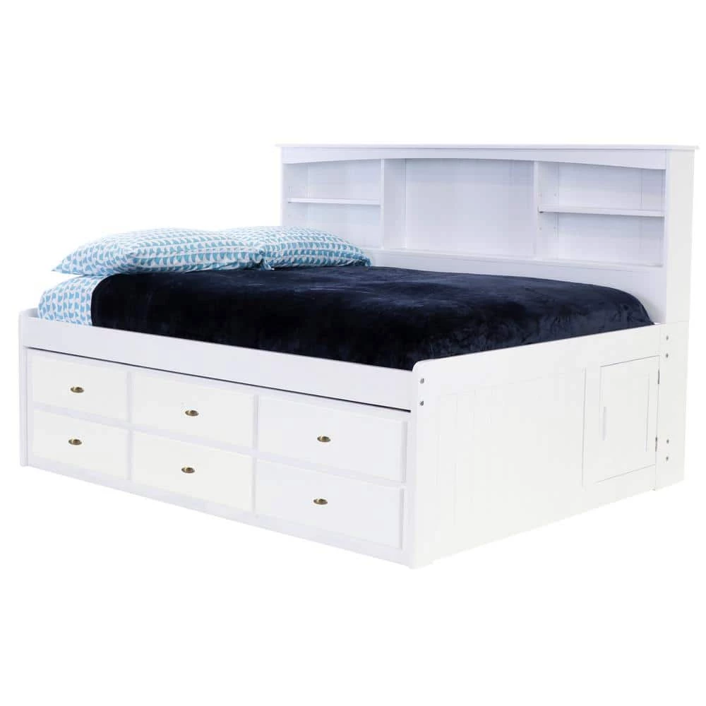Mission White Casual White Full Sized Bookcase Daybed with 6-Drawers by OS Home and Office Furniture 3 Mission White Casual White Full Sized Bookcase Daybed with 6-Drawers by OS Home and Office Furniture