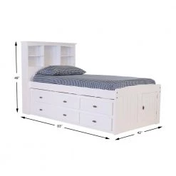 Casual White Series Twin Size Platform Bed Casual White with 12-Drawers by OS Home and Office Furniture 13 Casual White Series Twin Size Platform Bed Casual White with 12-Drawers by OS Home and Office Furniture -OS Home Sales Shop casual white os home and office furniture platform beds 0220 k12 kd 4f 1000