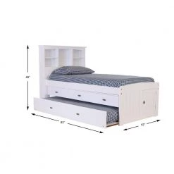 Casual White Series Twin Size Platform Bed Casual White with 3-Drawers by OS Home and Office Furniture -OS Home Sales Shop casual white os home and office furniture platform beds 0220 k3 kd 4f 1000