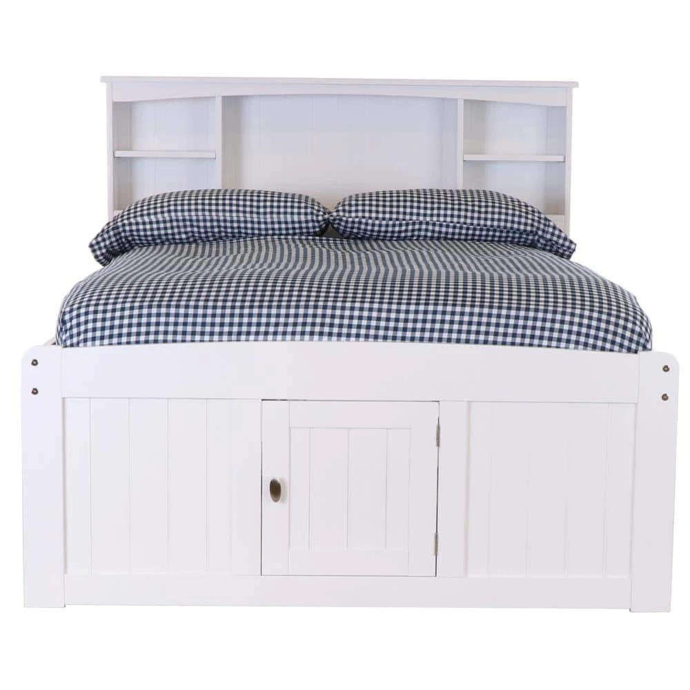 Casual White Series Full Size Platform Bed Casual White with 12-Drawers by OS Home and Office Furniture 8 Casual White Series Full Size Platform Bed Casual White with 12-Drawers by OS Home and Office Furniture - Image 6