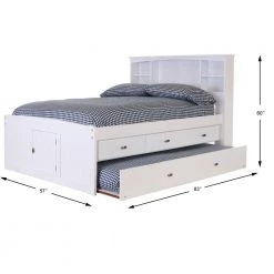 Casual White Series Full Size Platform Bed Casual White with 3-Drawers by OS Home and Office Furniture -OS Home Sales Shop casual white os home and office furniture platform beds 0221 k3 kd 4f 1000