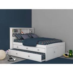 Casual White Series Full Size Platform Bed Casual White with 3-Drawers by OS Home and Office Furniture -OS Home Sales Shop casual white os home and office furniture platform beds 0221 k3 kd c3 1000