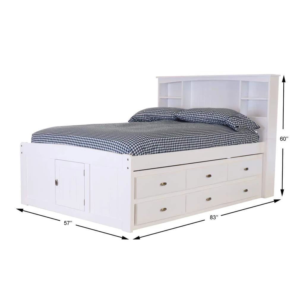 Casual White Series Full Size Platform Bed Casual White with 6-Drawers by OS Home and Office Furniture 7 Casual White Series Full Size Platform Bed Casual White with 6-Drawers by OS Home and Office Furniture - Image 5