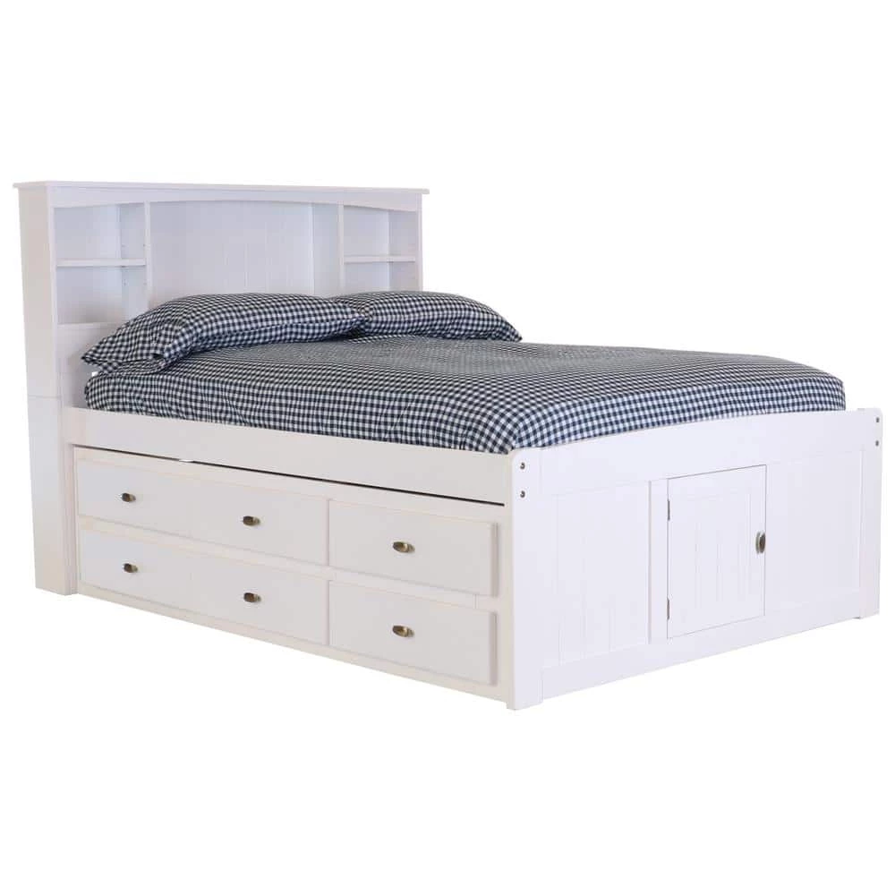 Casual White Series Full Size Platform Bed Casual White with 6-Drawers by OS Home and Office Furniture 3 Casual White Series Full Size Platform Bed Casual White with 6-Drawers by OS Home and Office Furniture
