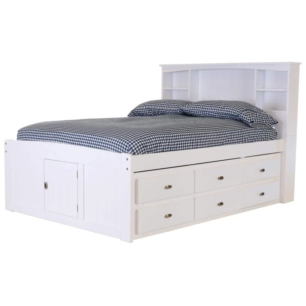 Casual White Series Full Size Platform Bed Casual White with 6-Drawers by OS Home and Office Furniture 4 Casual White Series Full Size Platform Bed Casual White with 6-Drawers by OS Home and Office Furniture - Image 2