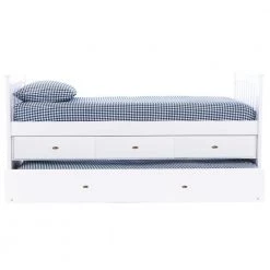 Casual White Series Twin Size Rake Bed Casual White with 3-Drawers by OS Home and Office Furniture 12 Casual White Series Twin Size Rake Bed Casual White with 3-Drawers by OS Home and Office Furniture -OS Home Sales Shop casual white os home and office furniture platform beds 0235 k3 r kd 1f 1000