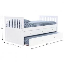 Casual White Series Twin Size Rake Bed Casual White with 3-Drawers by OS Home and Office Furniture 11 Casual White Series Twin Size Rake Bed Casual White with 3-Drawers by OS Home and Office Furniture -OS Home Sales Shop casual white os home and office furniture platform beds 0235 k3 r kd 4f 1000
