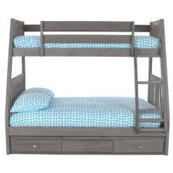 Charcoal Gray Series Charcoal Gray Twin Size Over Full Size Bunkbed with 3-Drawers by OS Home and Office Furniture -OS Home Sales Shop charcoal gray os home and office furniture bunk beds 3218 3 kd 1f 1000
