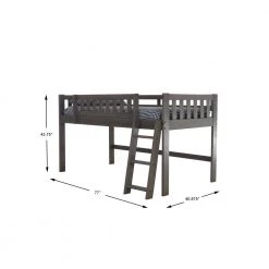 Charcoal Gray Series Charcoal Gray Twin Size Low Loft Bunkbed by OS Home and Office Furniture 11 Charcoal Gray Series Charcoal Gray Twin Size Low Loft Bunkbed by OS Home and Office Furniture -OS Home Sales Shop charcoal gray os home and office furniture bunk beds 83204 1ab 4f 1000