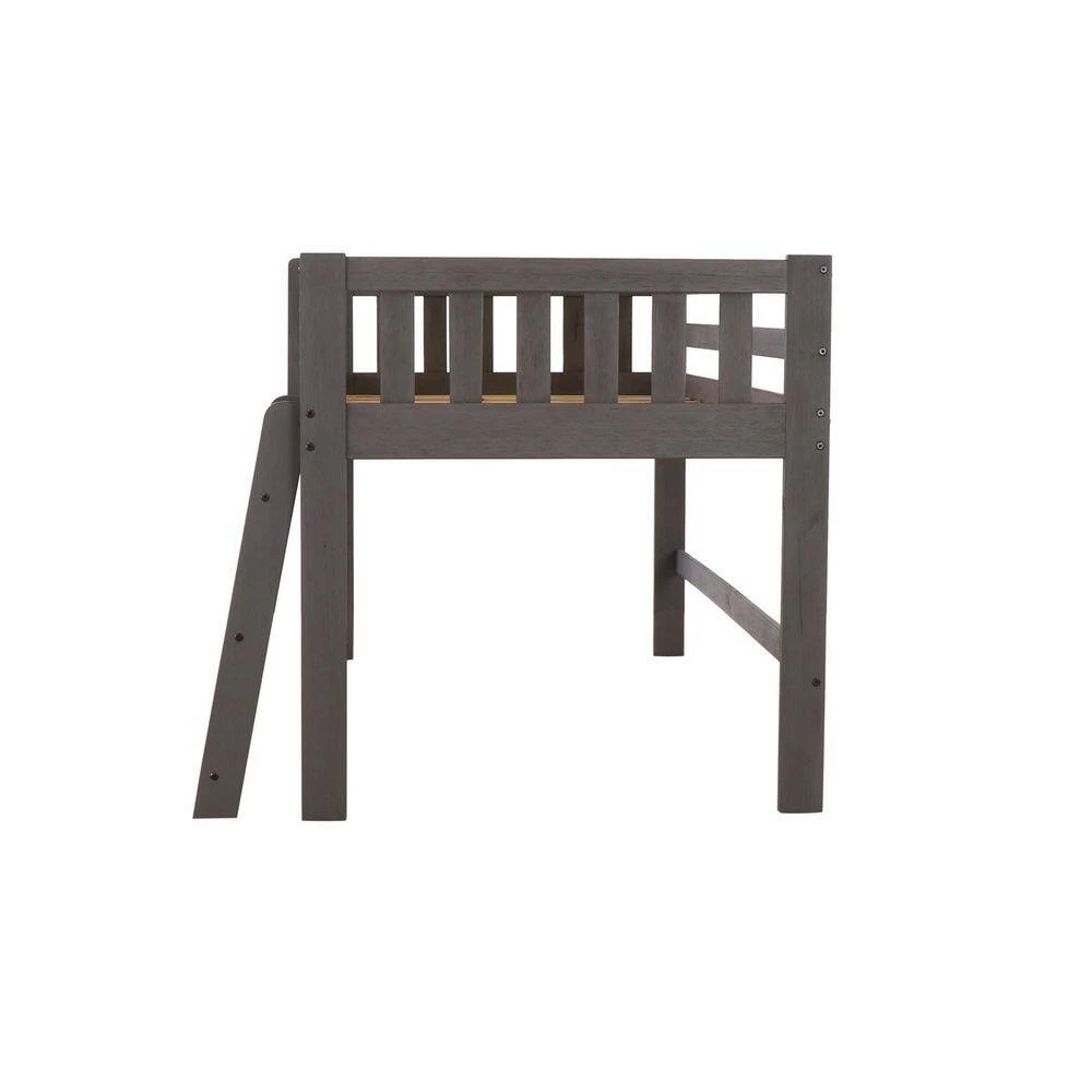 Charcoal Gray Series Charcoal Gray Twin Size Low Loft Bunkbed by OS Home and Office Furniture 4 Charcoal Gray Series Charcoal Gray Twin Size Low Loft Bunkbed by OS Home and Office Furniture - Image 2