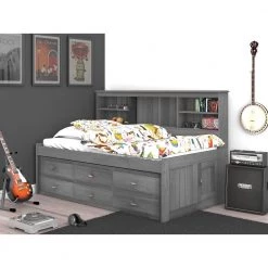 Charcoal Gray Series Charcoal Gray Twin Size Daybed with 6-Drawers by OS Home and Office Furniture -OS Home Sales Shop charcoal gray os home and office furniture daybeds 83222 6 kd fa 1000