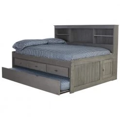Charcoal Gray Series Charcoal Gray Full Size Daybed with 3-Drawers and Twin Size Trundle Bed by OS Home and Office Furniture -OS Home Sales Shop charcoal gray os home and office furniture daybeds 83223 3 kd 1f 1000