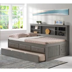 Charcoal Gray Series Charcoal Gray Full Size Daybed with 3-Drawers and Twin Size Trundle Bed by OS Home and Office Furniture -OS Home Sales Shop charcoal gray os home and office furniture daybeds 83223 3 kd c3 1000