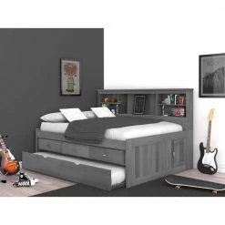 Charcoal Gray Series Charcoal Gray Full Size Daybed with 3-Drawers and Twin Size Trundle Bed by OS Home and Office Furniture -OS Home Sales Shop charcoal gray os home and office furniture daybeds 83223 3 kd fa 1000