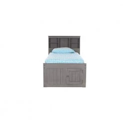 Mission Charcoal Gray Twin Sized Captains Bookcase Bed with 6-Drawers by OS Home and Office Furniture -OS Home Sales Shop charcoal gray os home and office furniture kids beds 83220k6 22 44 1000