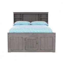 Mission Charcoal Gray Full Sized Captains Bookcase Bed with 6-Drawers by OS Home and Office Furniture -OS Home Sales Shop charcoal gray os home and office furniture kids beds 83221k6 22 44 1000
