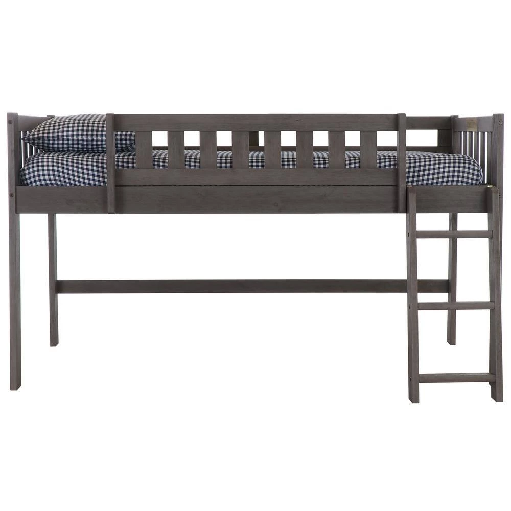 Charcoal Gray Twin Sized Low Loft Bed by OS Home and Office Furniture 8 Charcoal Gray Twin Sized Low Loft Bed by OS Home and Office Furniture - Image 6