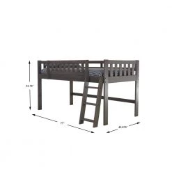 Charcoal Gray Twin Sized Low Loft Bed by OS Home and Office Furniture 11 Charcoal Gray Twin Sized Low Loft Bed by OS Home and Office Furniture -OS Home Sales Shop charcoal gray os home and office furniture loft beds 832041ab 22 4f 1000