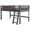 Charcoal Gray Twin Sized Low Loft Bed by OS Home and Office Furniture -OS Home Sales Shop charcoal gray os home and office furniture loft beds 832041ab 22 64 1000