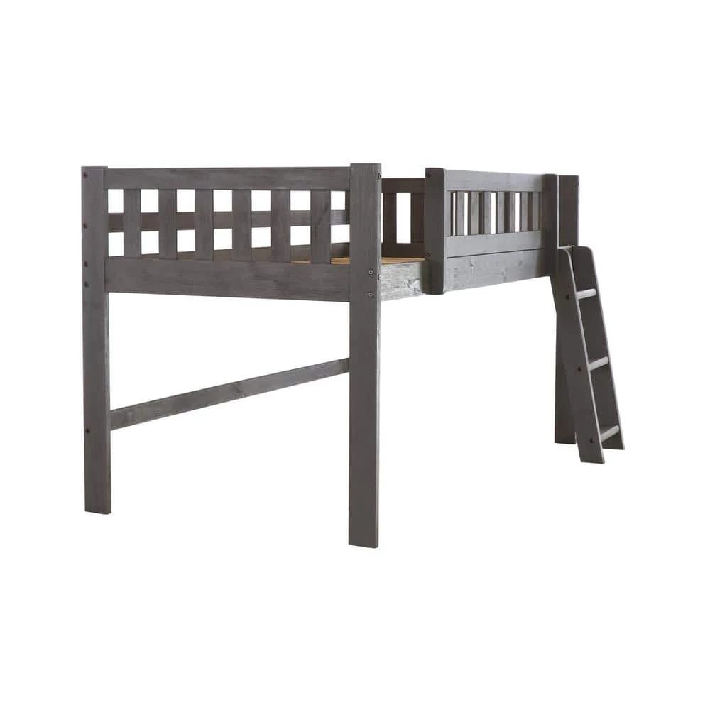 Charcoal Gray Twin Sized Low Loft Bed by OS Home and Office Furniture 4 Charcoal Gray Twin Sized Low Loft Bed by OS Home and Office Furniture - Image 2