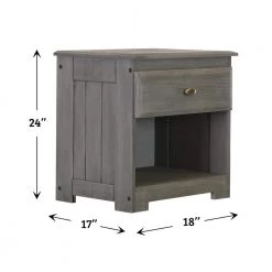 1-Drawer Charcoal Gray Nightstand 23 in. H x 23 in. W x 17 in. D by OS Home and Office Furniture 10 1-Drawer Charcoal Gray Nightstand 23 in. H x 23 in. W x 17 in. D by OS Home and Office Furniture -OS Home Sales Shop charcoal gray os home and office furniture nightstands 83260kd 1f 1000