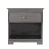 1-Drawer Charcoal Gray Nightstand 23 in. H x 23 in. W x 17 in. D by OS Home and Office Furniture