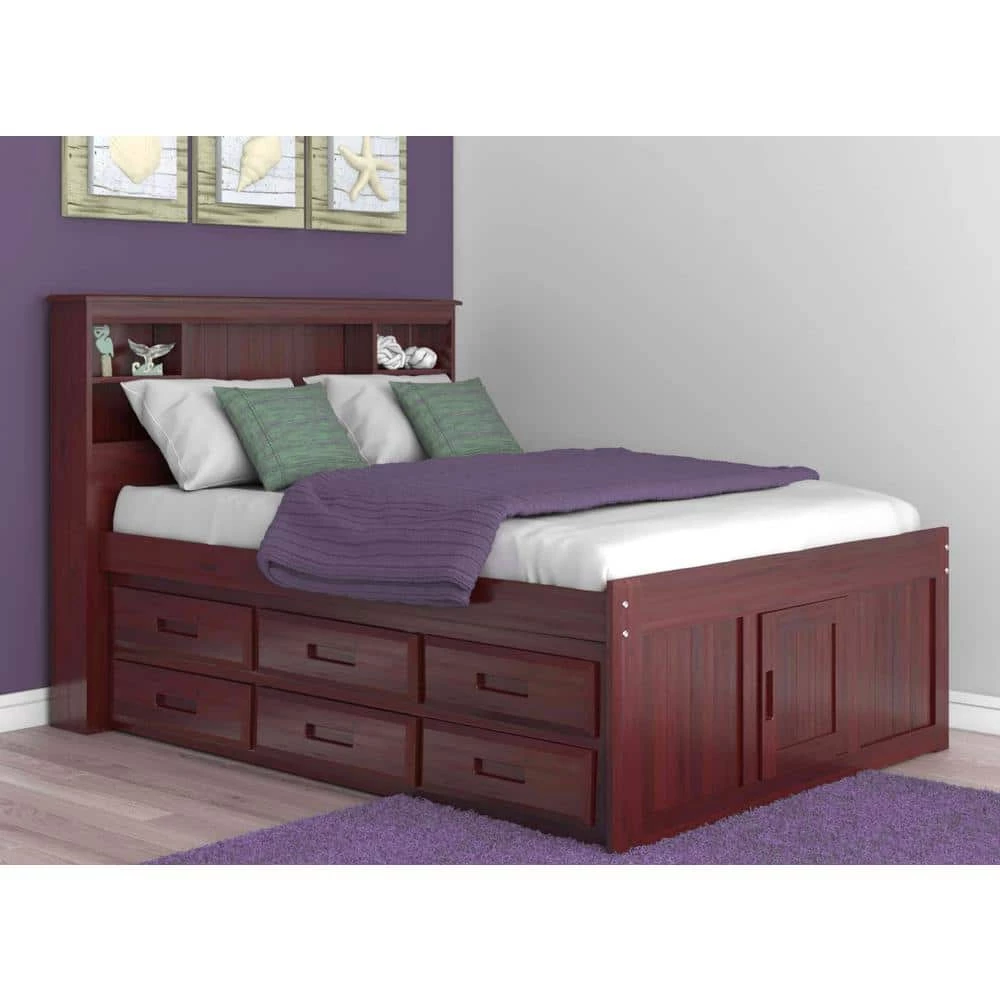 Rich Merlot Series Full Size Platform Bed Rich Merlot with 6-Drawers by OS Home and Office Furniture 3 Rich Merlot Series Full Size Platform Bed Rich Merlot with 6-Drawers by OS Home and Office Furniture