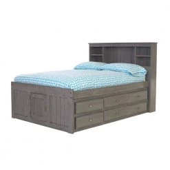 Charcoal Gray Series Full Size Platform Bed Charcoal Gray with 12-Drawers by OS Home and Office Furniture