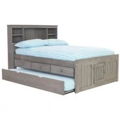 Charcoal Gray Series Full Size Platform Bed Charcoal Gray with 3-Drawers by OS Home and Office Furniture