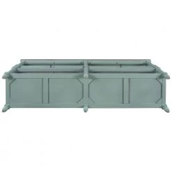 57 in. Rustic Wood Console Table Sofa Table with 3-Tier Open Storage-Shelf and 2-Drawers (Cherry+ Antique Blue) by Siavonce -OS Home Sales Shop cherry antique blue siavonce console tables t y wf199319aac 1d 1000