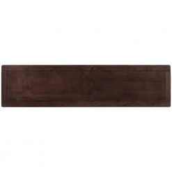 57 in. Rustic Wood Console Table Sofa Table with 3-Tier Open Storage-Shelf and 2-Drawers (Cherry+ Antique Blue) by Siavonce -OS Home Sales Shop cherry antique blue siavonce console tables t y wf199319aac a0 1000