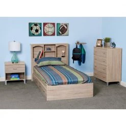 Contemporary Series with 1-Spacious Drawer and Night Stand by OS Home and Office Furniture -OS Home Sales Shop contemporary crosshatched sandy birch laminate os home and office furniture kids nightstands 41107 76 1000