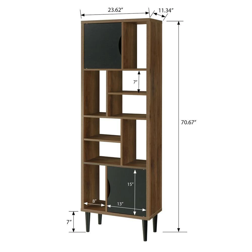 Mid Century Modern Danish Walnut Accent Storage Cabinet with 2-Doors by OS Home and Office Furniture 7 Mid Century Modern Danish Walnut Accent Storage Cabinet with 2-Doors by OS Home and Office Furniture - Image 5