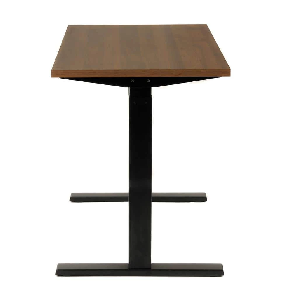 Height Adjustable 46 in Danish Walnut Melamine Manually Adjustable Height Desk by OS Home and Office Furniture 3 Height Adjustable 46 in Danish Walnut Melamine Manually Adjustable Height Desk by OS Home and Office Furniture - Image 2